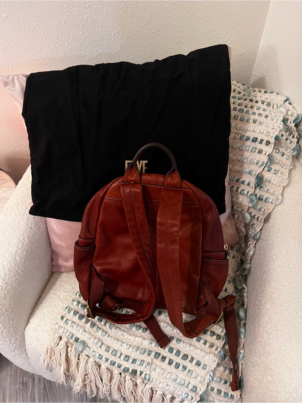 Frye Rustic Chestnut Leather Mini Backpack - Picture 2 of 10